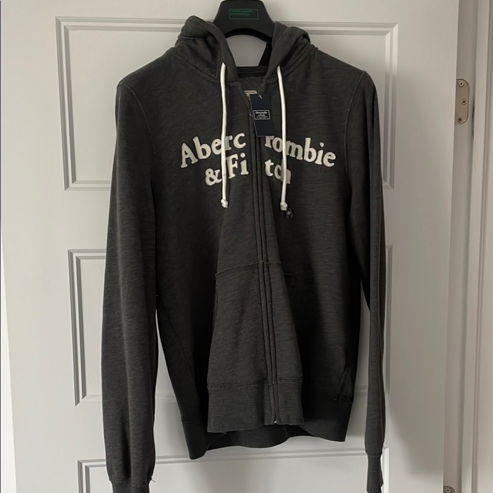 Abercrombie & Fitch Gray Zip Up Sweater